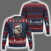 Patriotic Santa Bald Eagle USA Flag Ugly Christmas Sweater