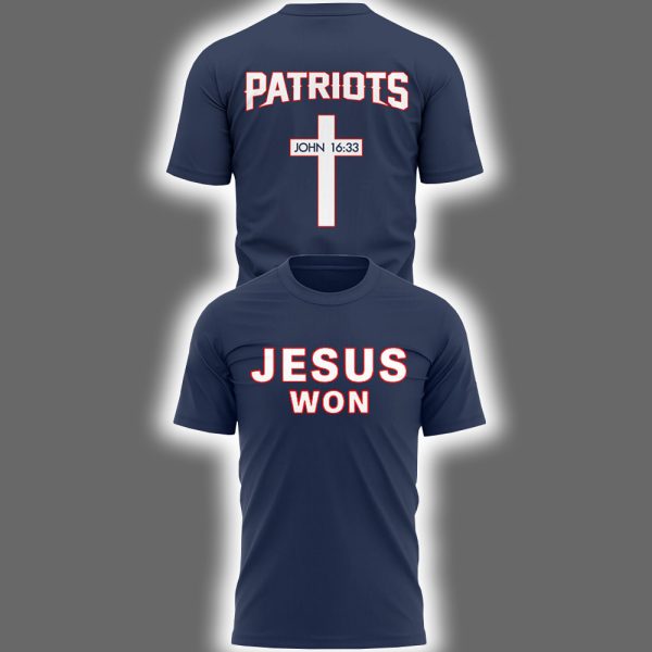 Patriots Jesus Won Two Sided Shirt