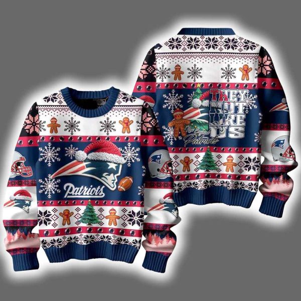 Patriots They Not Like Us Ugly Christmas Sweater