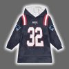 Patriots TreVeyon Henderson 32 Football Unisex Blanket Hoodie 2