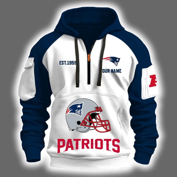 Personalized 2025 Patriots Est 1959 Quarter Zip Hoodie