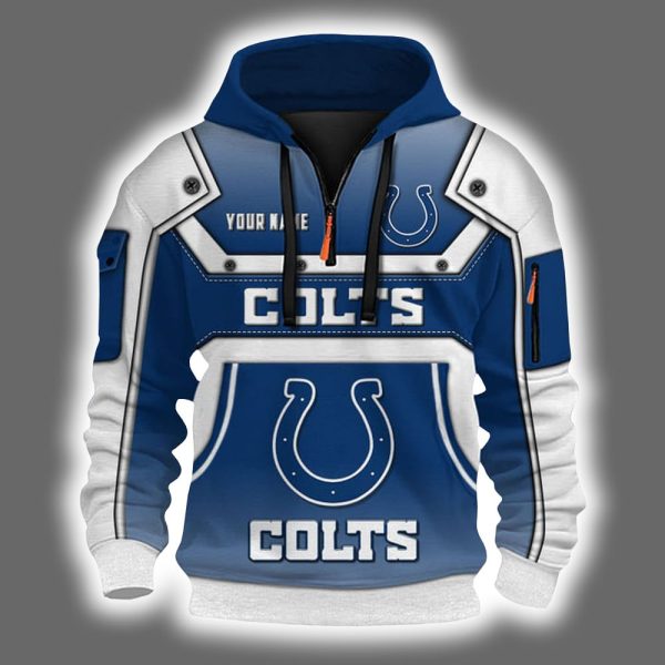 Personalized Colts Quarter Zip Hoodie