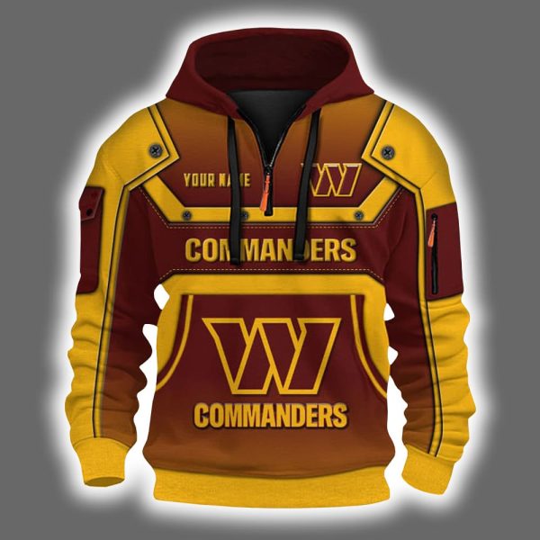 Personalized Commanders Quarter Zip Hoodie