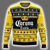 Personalized Corona Extra Pine Tree Snowing Christmas Ugly Sweater 2