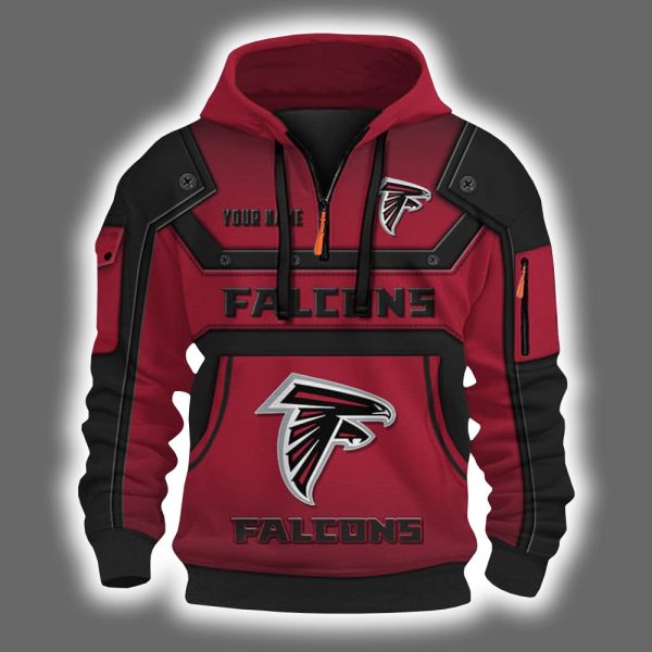 Personalized Falcons Quarter Zip Hoodie