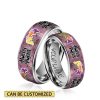 Personalized Hocus Pocus x Halloween Silver Tungsten Ring