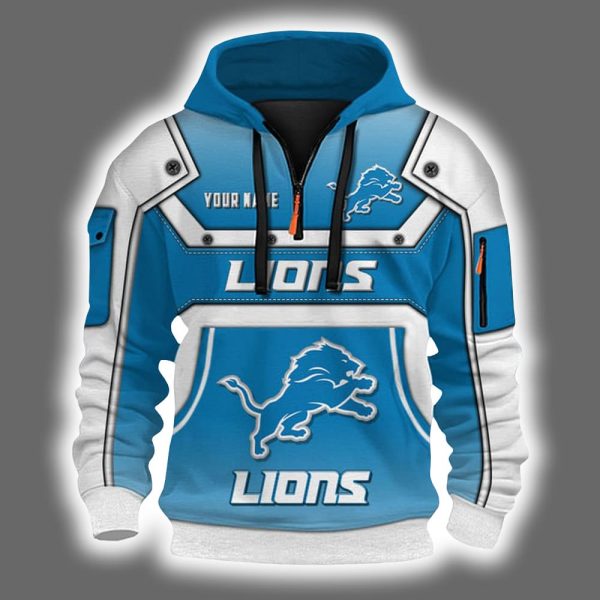 Personalized Lions Quarter Zip Hoodie
