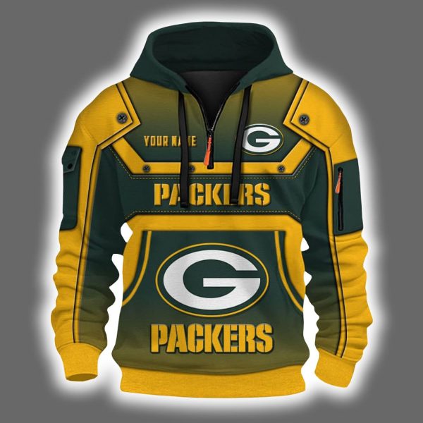 Personalized Packers Quarter Zip Hoodie
