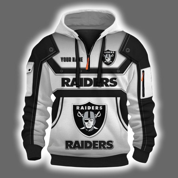 Personalized Raiders Quarter Zip Hoodie