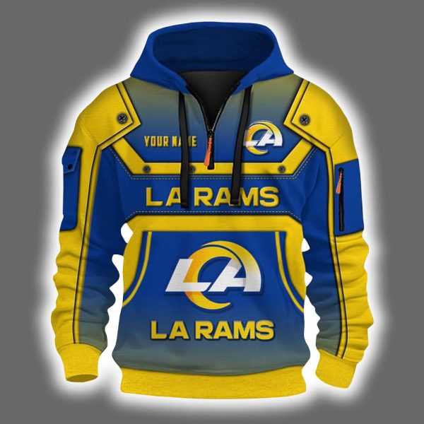 Personalized Rams Quarter Zip Hoodie