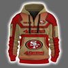 Personalized SF 49ers Quarter Zip Hoodie