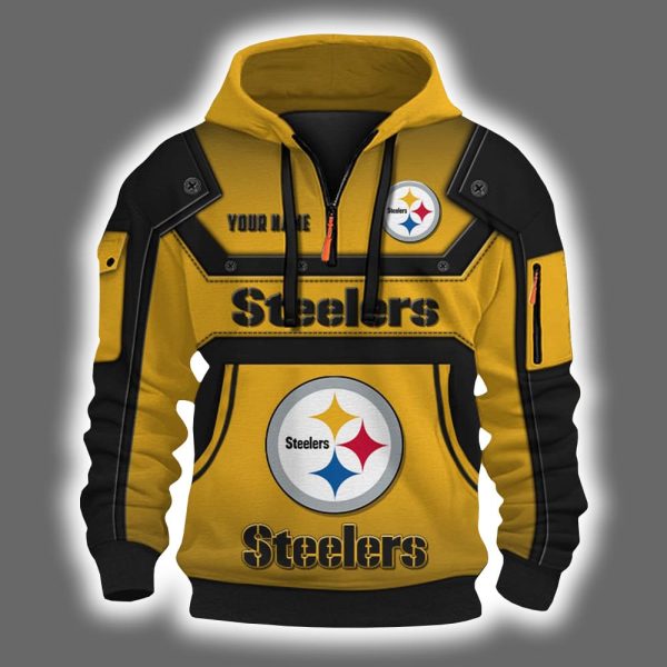 Personalized Steelers Quarter Zip Hoodie