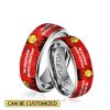 Personalized The Nightmare Before Christmas x Halloween Silver Tungsten Ring