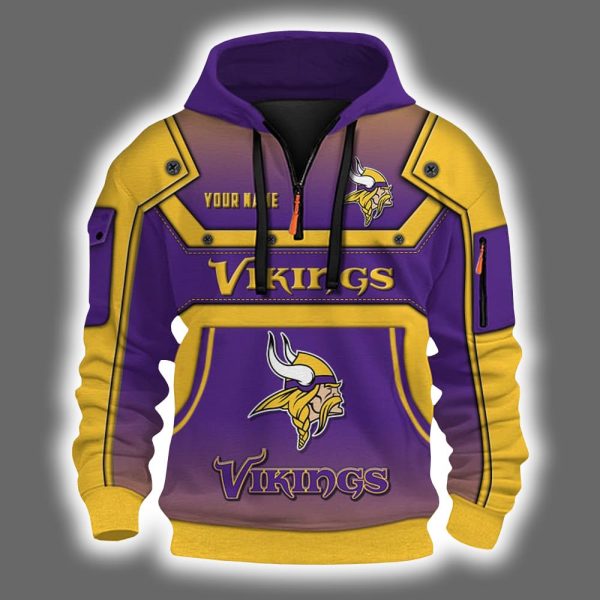 Personalized Vikings Quarter Zip Hoodie