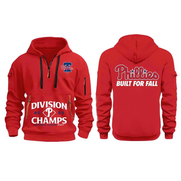 Phillies 2025 NL East Division Champions Quarter Zip Hoodie