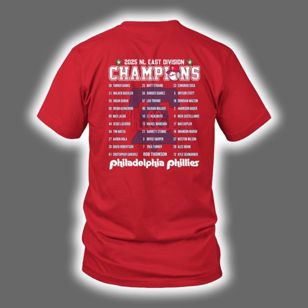 Phillies B2B NL East Champs Two Sided 2025 Shirt