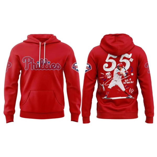 Phillies Kyle Schwarber 55 Home Runs Hoodie Joggers Cap