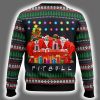 Pit Bull Friends On Red Sofa Ugly Christmas Sweater 3