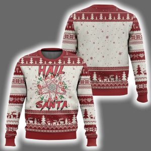 Hail Santa Candy Pentagram Xmas Devil Ugly Christmas Sweater