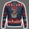 Raccoon Stay Trashy Garbage Trashy Santa Hat Ugly Christmas Sweater 2