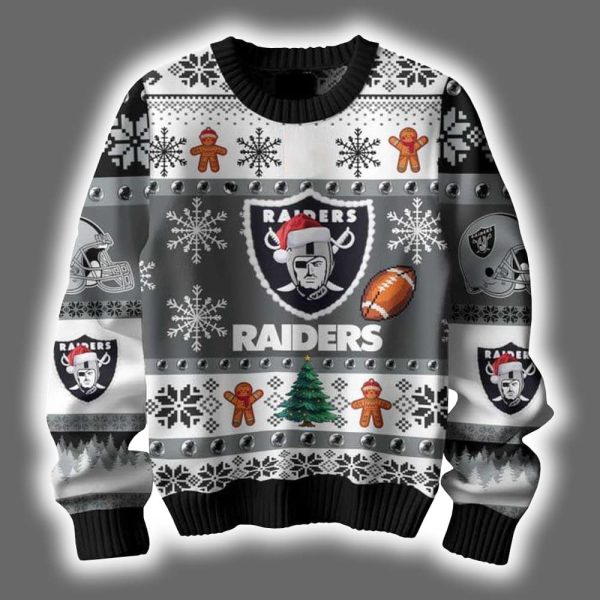 Raiders They Not Like Us Ugly Christmas Sweater 2