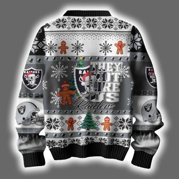 Raiders They Not Like Us Ugly Christmas Sweater 3