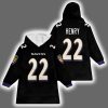 Ravens Derrick Henry 22 Football Unisex Blanket Hoodie 2