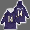Ravens Kyle Hamilton 14 Football Unisex Blanket Hoodie