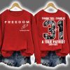 Red Freedom Charlie Kirk Birthday 31 Signature Sweatshirt
