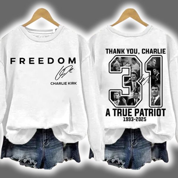 Red Freedom Charlie Kirk Birthday 31 Signature Sweatshirt 2