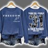 Red Freedom Charlie Kirk Birthday 31 Signature Sweatshirt 4