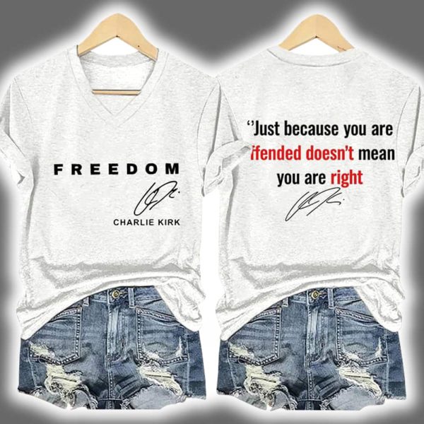 Red Freedom Charlie Kirk Two Sided Shirt 2