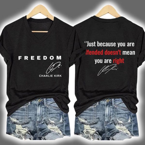 Red Freedom Charlie Kirk Two Sided Shirt 3