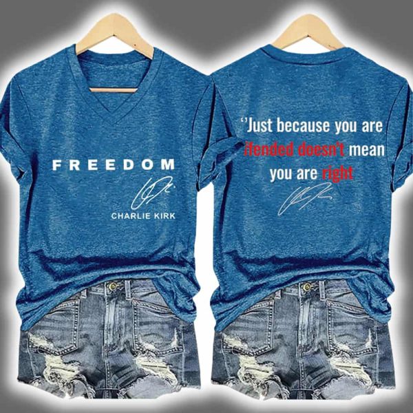 Red Freedom Charlie Kirk Two Sided Shirt 4