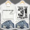 Red Freedom Signature Thank You Charlie Kirk Two Sided Shirt 2