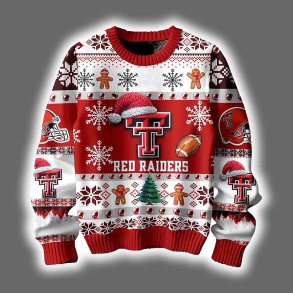 Red Raiders They Not Like Us Ugly Christmas Sweater 2