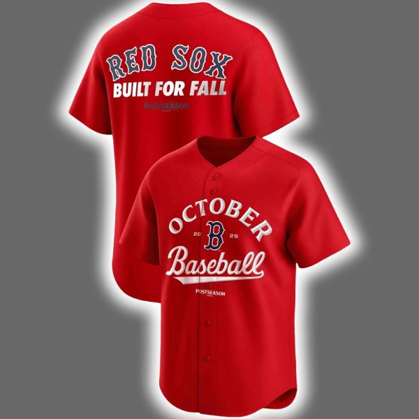 Red Sox 2025 October Baseball Built For Fall Jersey