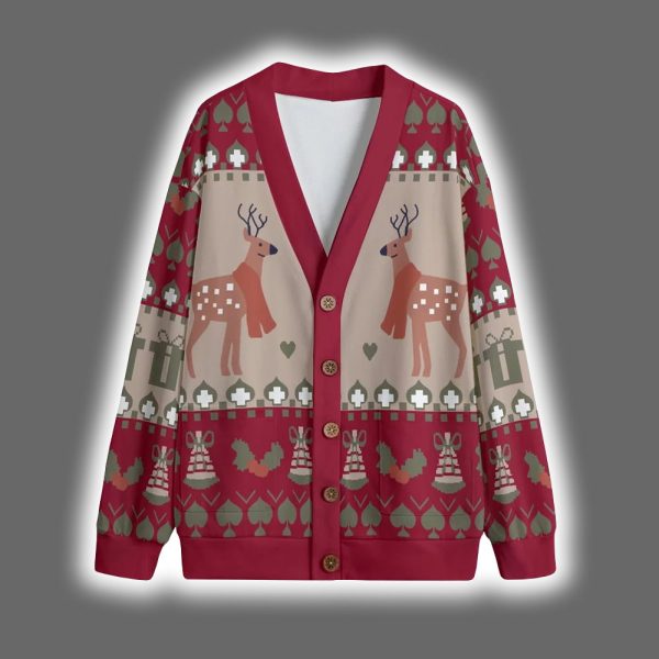 Reindeer Christmas Cardigan 2