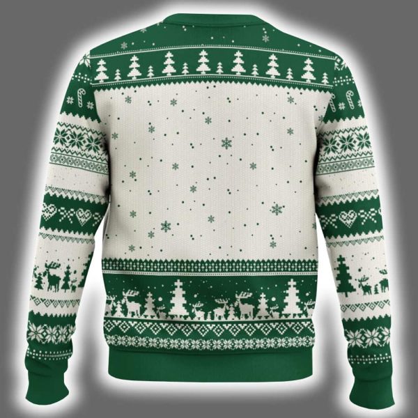 Respect The Beard Cool Santa Vintage Ugly Christmas Sweater 3