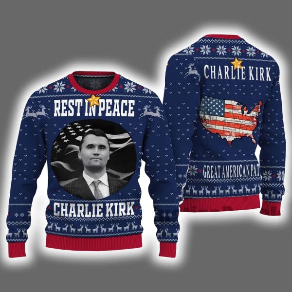 Rest In Peace Charlie Kirk Ugly Christmas Sweater