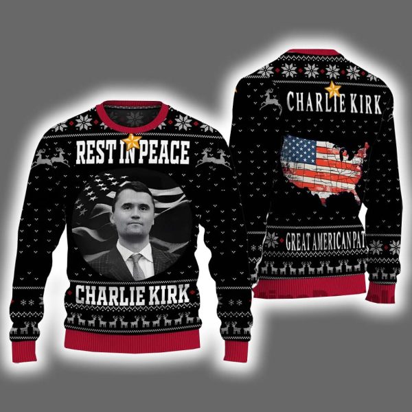 Rest In Peace Charlie Kirk Ugly Christmas Sweater