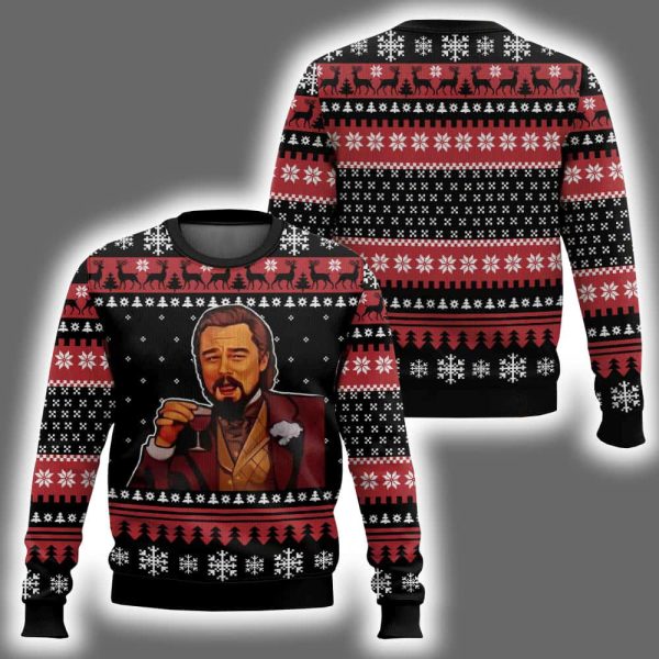 Retro Leonardo Dicaprio Meme Ugly Christmas Sweater