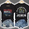 Retro Red White Blueberries Hes On A Work Trip With Jesus Charlie Kirk Print T Shirt 2
