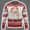 Retro Vintage Santa Claus Face Ugly Christmas Sweater 2