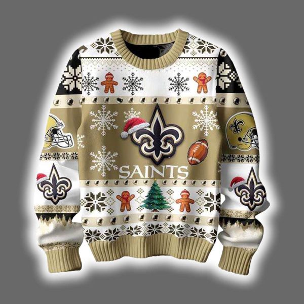 Saints They Not Like Us Ugly Christmas Sweater 2