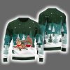 Santa Barry Wood Drinking Beer Ugly Christmas Sweater
