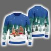 Santa Barry Wood Drinking Beer Ugly Christmas Sweater 2