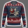 Santa He Sees You When You Are Pooping Ugly Christmas Sweater 2