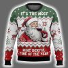 Santa Its The Most Wine Derful Time Of The Year Ugly Christmas Sweater 2