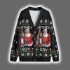 Santa Jesus Birthday Boy Funny Christmas Cardigan